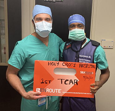 Andrey Lima, M.D., left, and Handel Robinson, M.D. at 